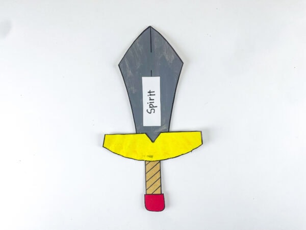 Completed Sword of the Spirit paper sword