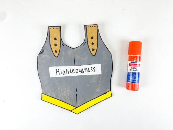 Adding righteousness label to breastplate craft