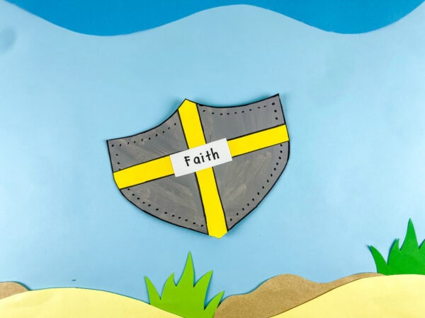 Shield of Faith craft on paper landscape