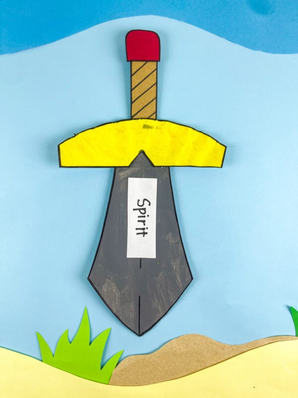Finished Sword of the Spirit craft display