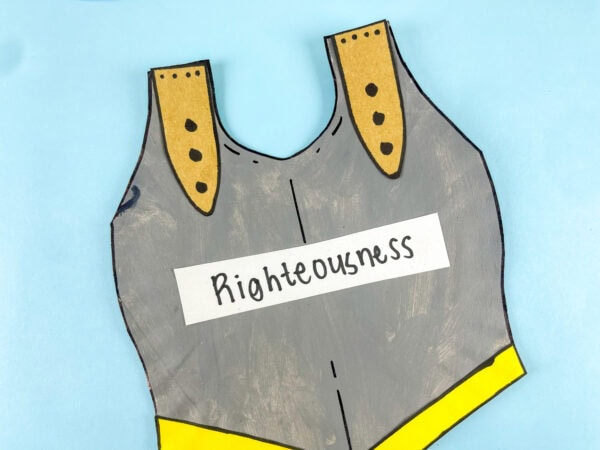 Close-up of breastplate of righteousness craft