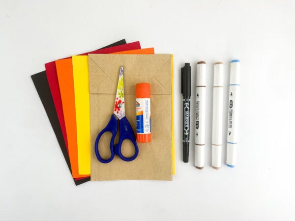 Craft supplies for Peter Bible paper craft