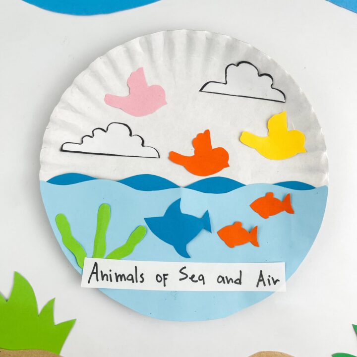 day 5 creation craft for kids paper plate bible craft