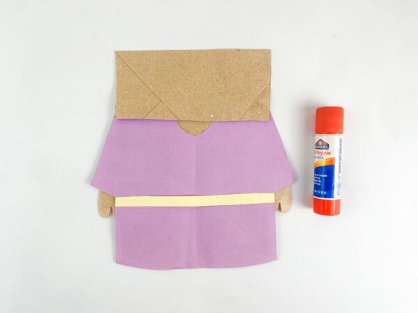 Attach the robe to the paper bag