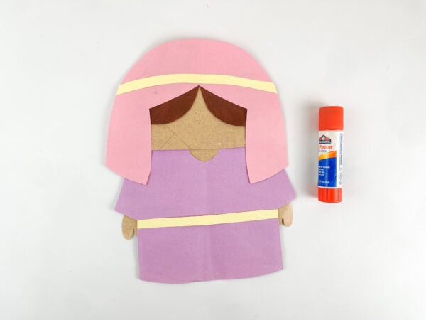 Add the hair to the puppet
