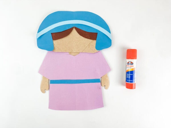Attach hair to Ruth craft