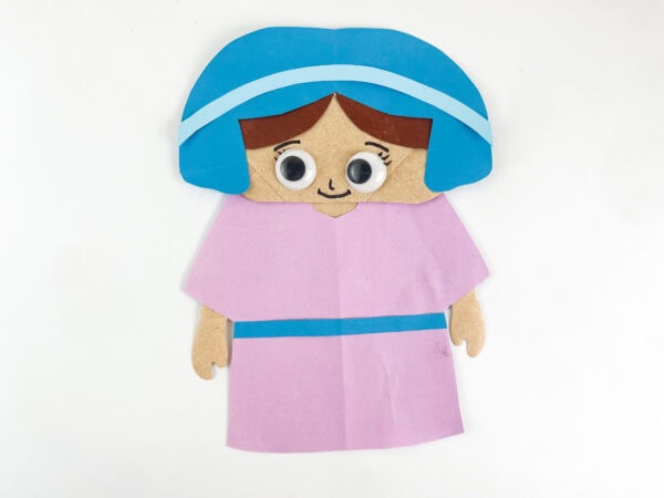 Completed Ruth Bible paper craft