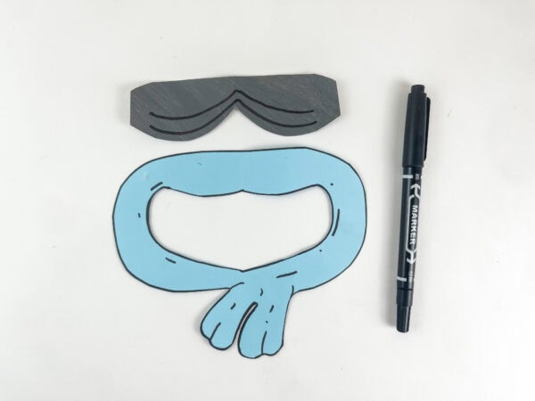 Scarf outlined with marker