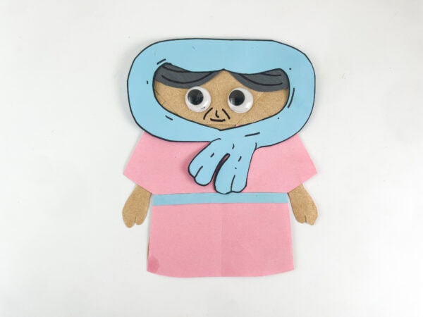 Finished Naomi Bible craft