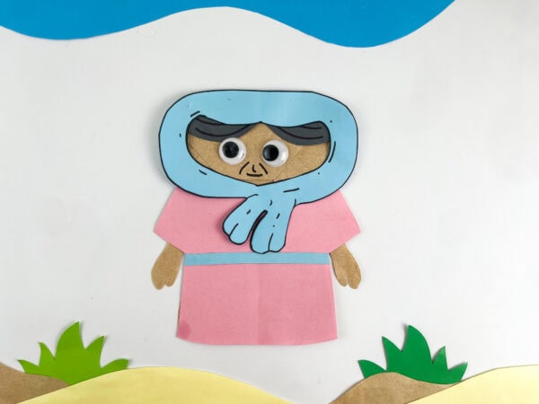 Finished Naomi Bible paper craft