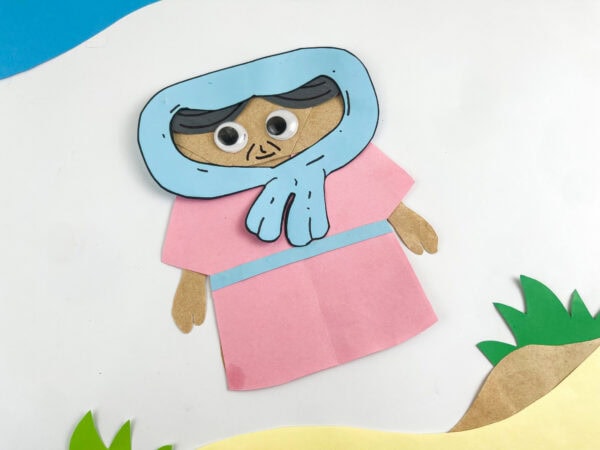 Naomi paper craft on background