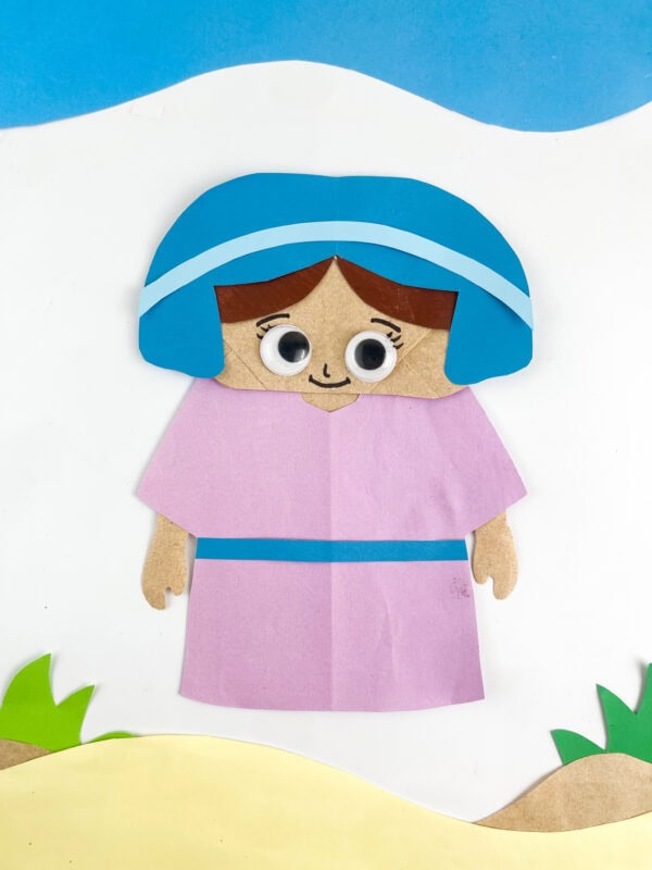 Ruth Bible paper craft with background