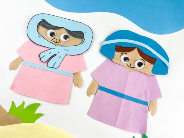 Naomi and Ruth Bible paper crafts