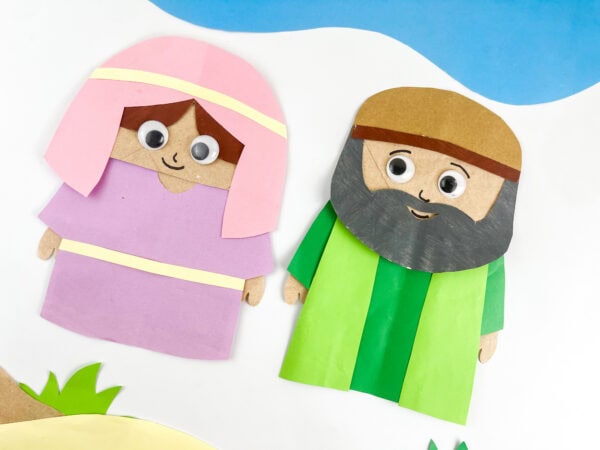 Sarah and Abraham Bible paper bag crafts