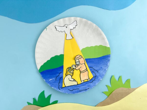 Craft displayed on blue background