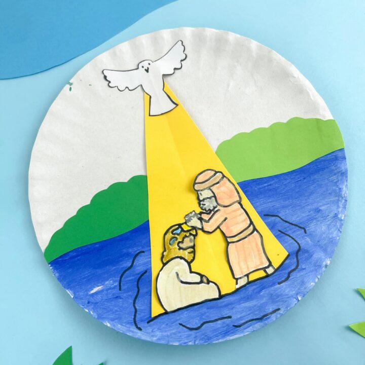 baptism of jesus paper plate craft