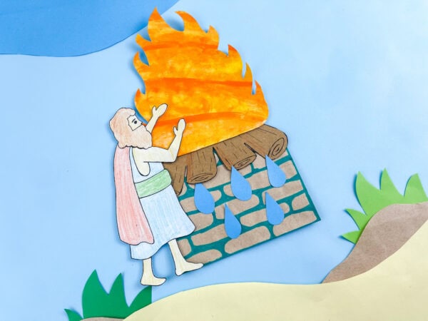 Elijah craft scene on blue background