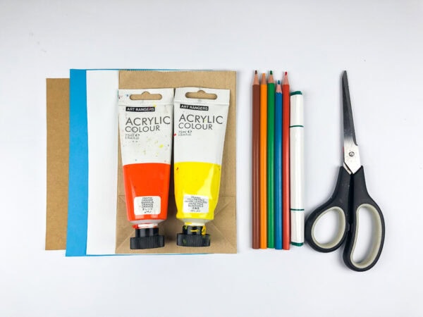 Supplies for Elijah craft project