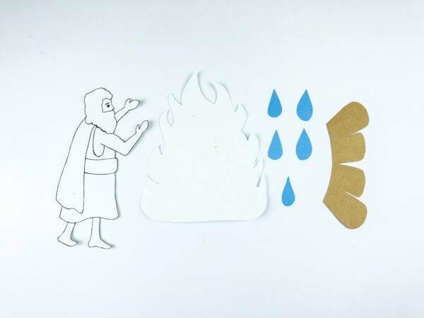 Elijah, fire, and water template pieces