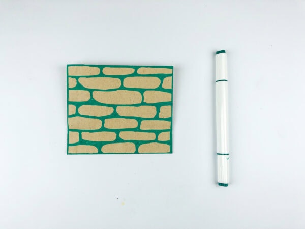 Drawn altar base with marker