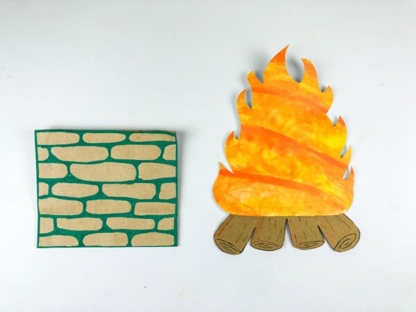 Altar base and fire pieces