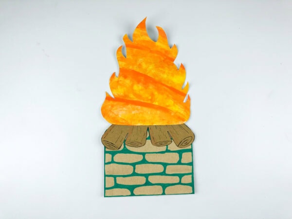 Fire attached to altar base