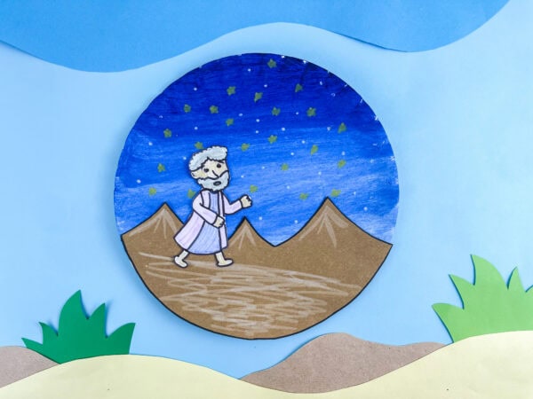 Finished Abraham craft with desert scene