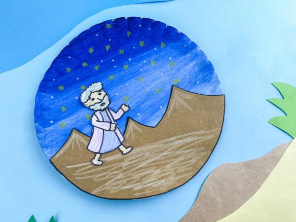 Abraham craft displayed on blue background