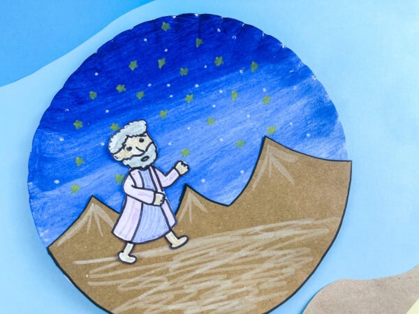 Abraham craft with star-filled night sky