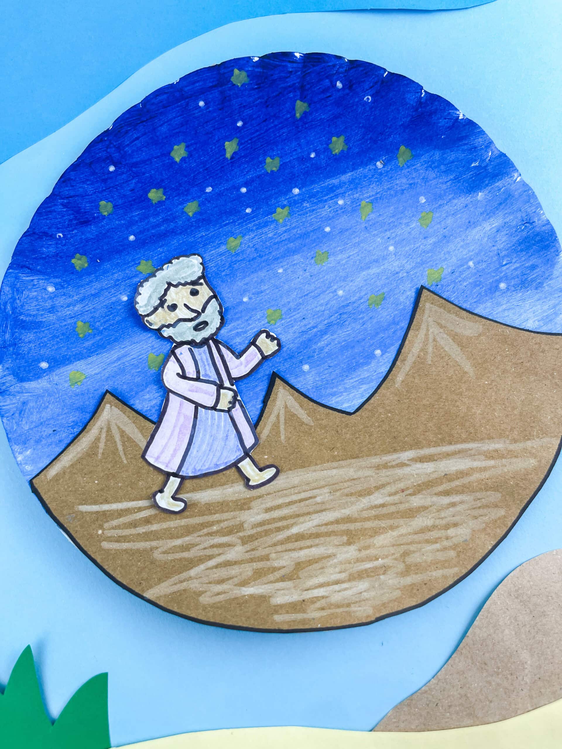 Abraham father of nations craft for kids with free template