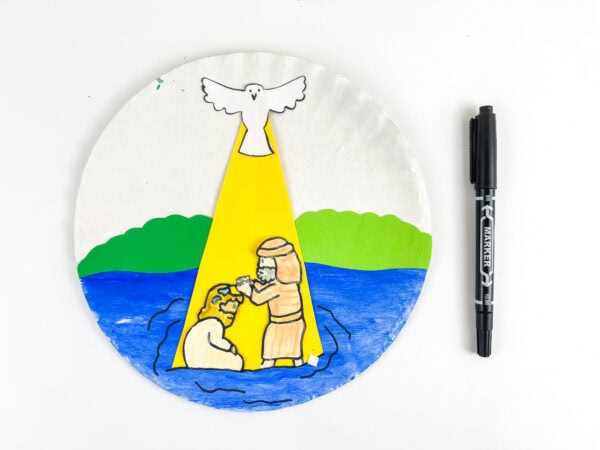 Finished craft with water details drawn