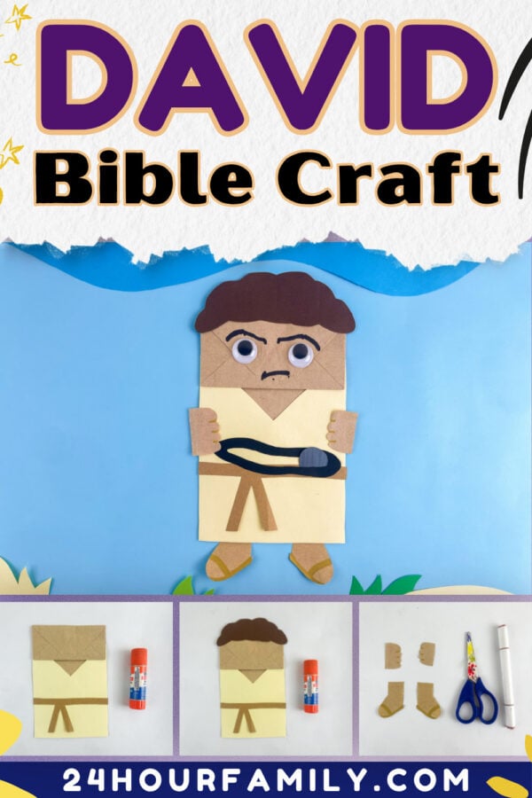 David Bible craft made from a paper bag