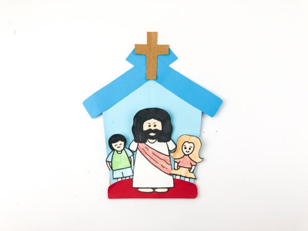 Finished Jesus Loves the Little Children craft