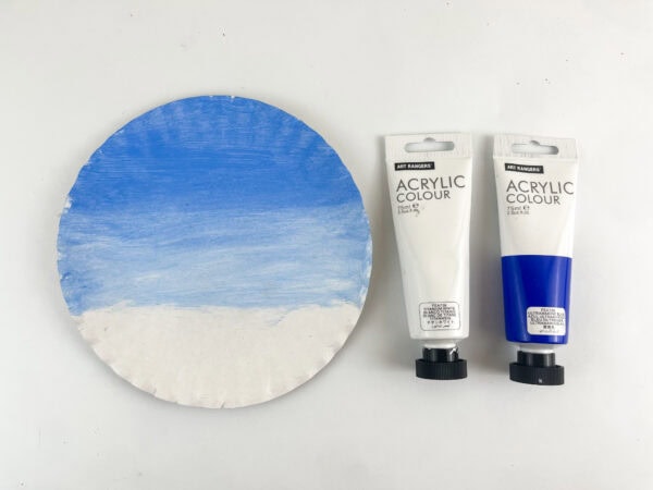 Painted paper plate background