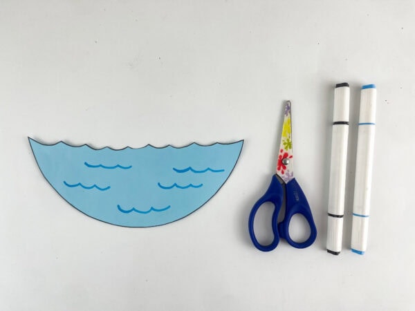 Blue water piece for the craft