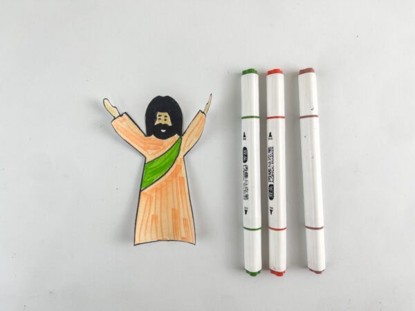 Colored Jesus craft piece