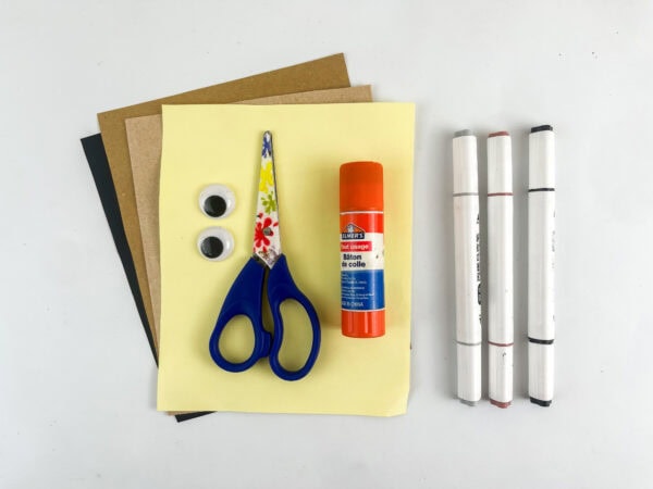 Craft supplies for the David Bible craft