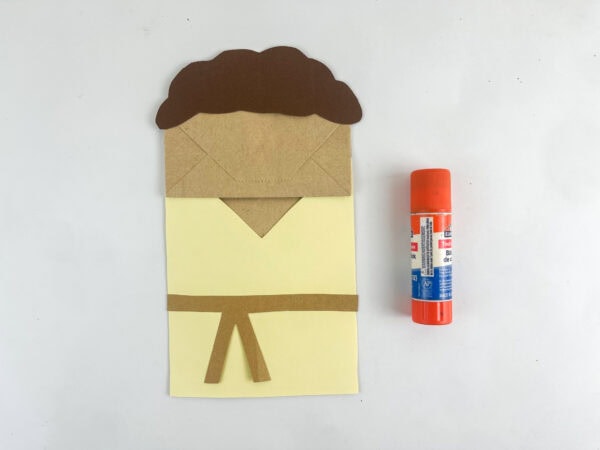 Hair attached to the paper bag