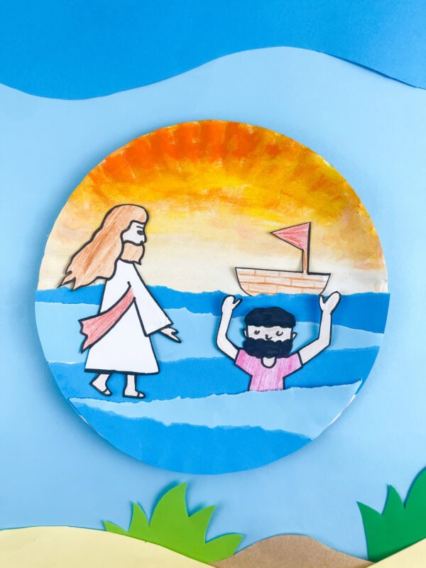 Completed Jesus Walks on Water craft scene