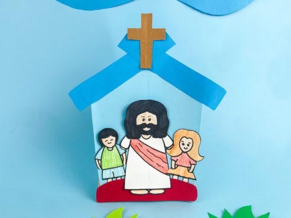Finished Jesus Loves the Little Children craft