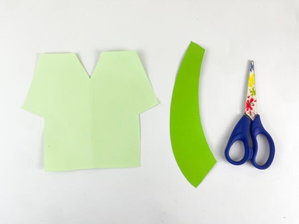 Light green robe and sash pieces for Isaiah craft
