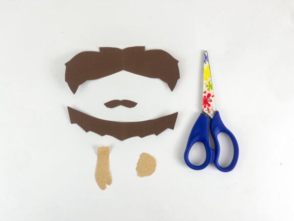 Hair beard hands and mustache for Isaiah puppet
