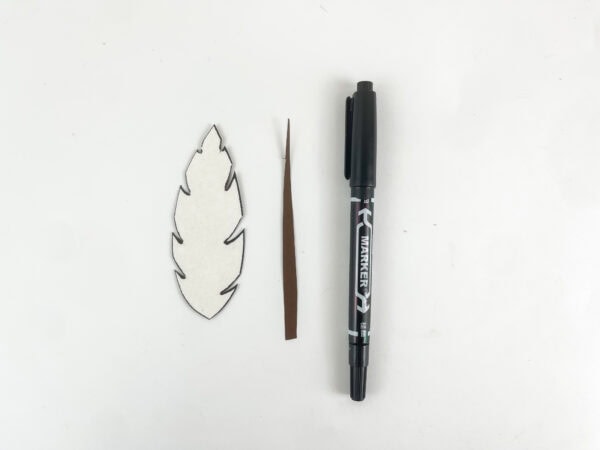 Paper feather and quill pieces for Isaiah Bible craft
