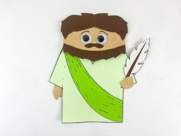 Finished Isaiah craft for kids with printable template
