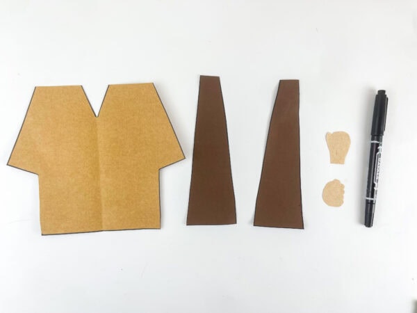 Body pieces prepared for the Hosea Bible craft.