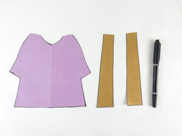 Outlined clothing pieces