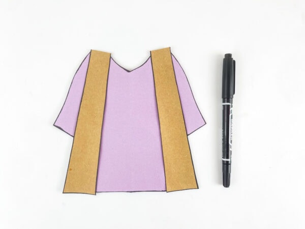 Garment panels glued to the dress
