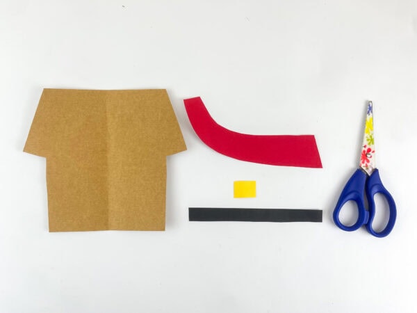 Brown robe, red sash, and belt pieces for a Joshua craft
