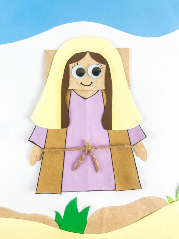 Gomer bible craft for kids in paper landscape
