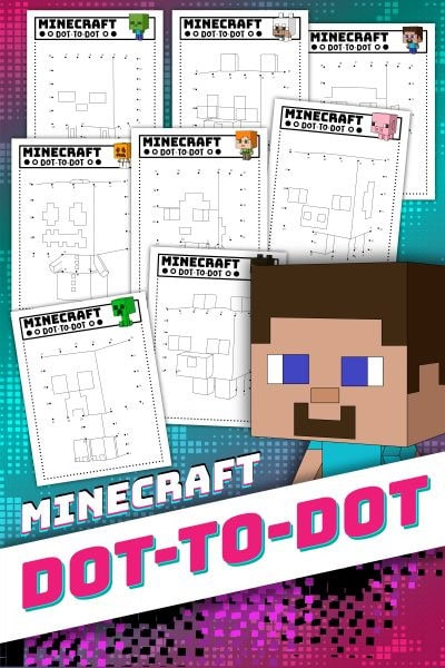 Minecraft dot-to-dot printables.